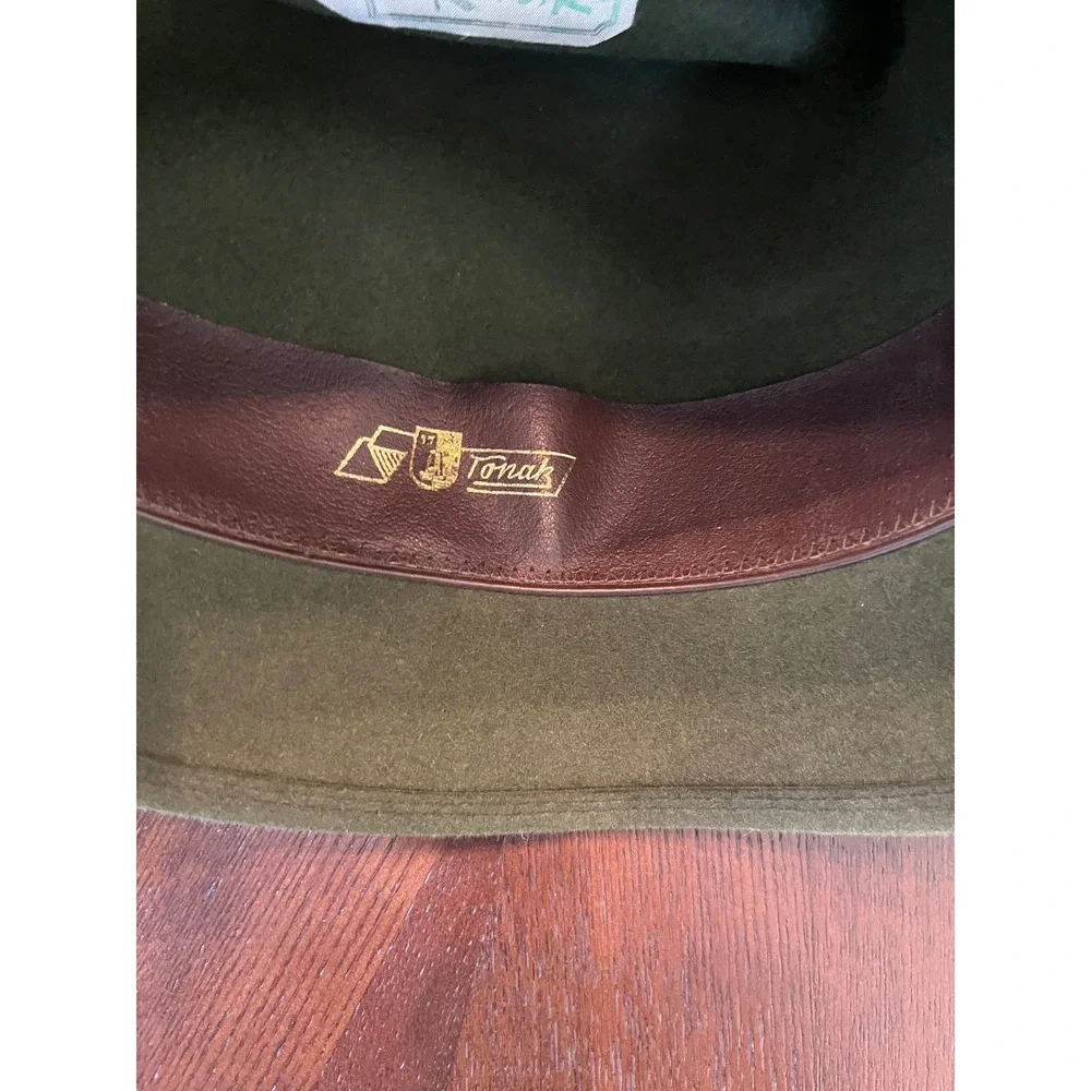 Saxon Tonak Alpine Hat Mens 58 Green Excellent Wool Felt Tyrolean Oktoberfest